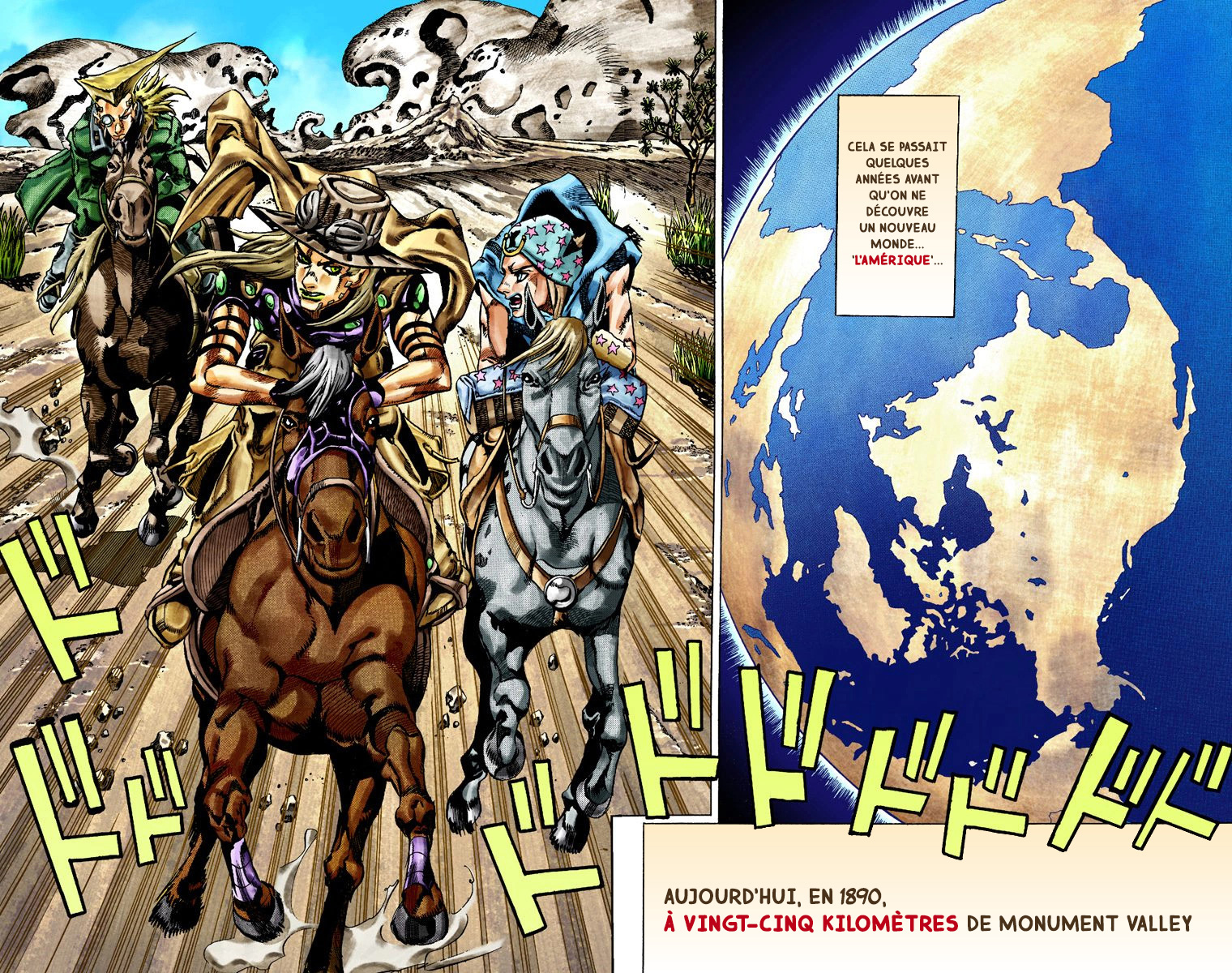 Read JoJo's Bizarre Adventure Part 7 Steel Ball Run Official Colored FR Manga Online