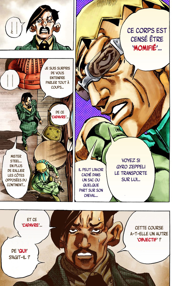 Read JoJo's Bizarre Adventure Part 7 Steel Ball Run Official Colored FR Manga Online