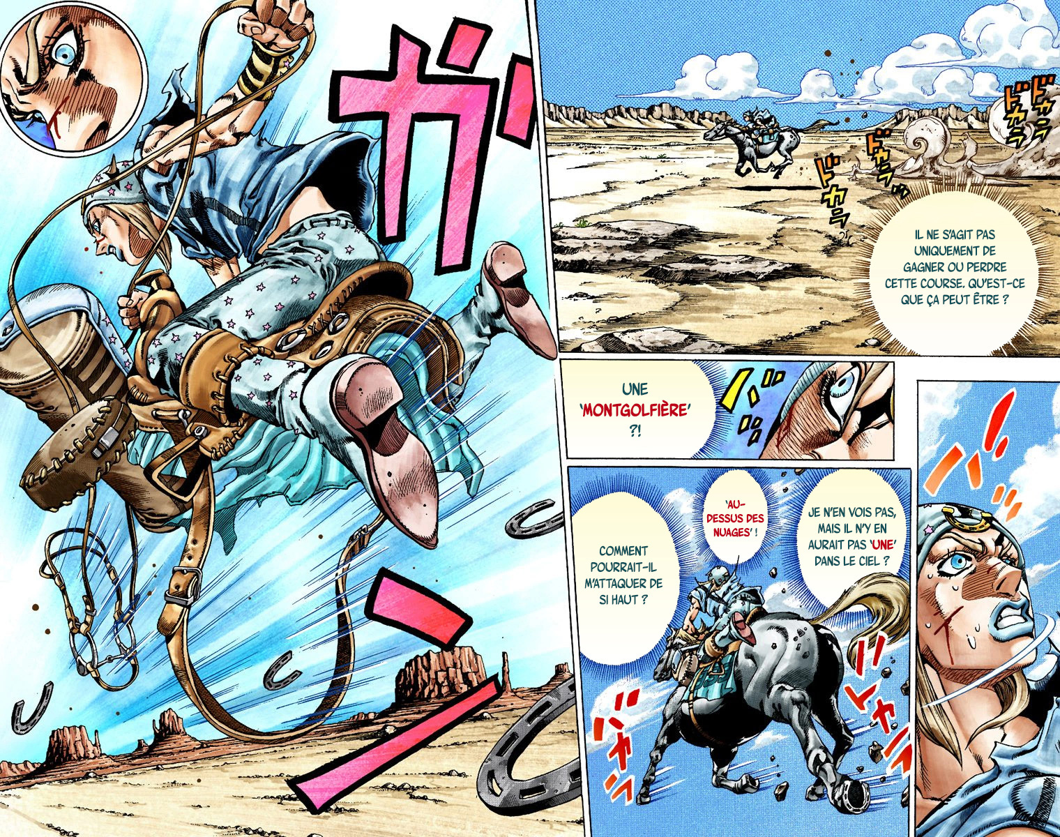 Read JoJo's Bizarre Adventure Part 7 Steel Ball Run Official Colored FR Manga Online