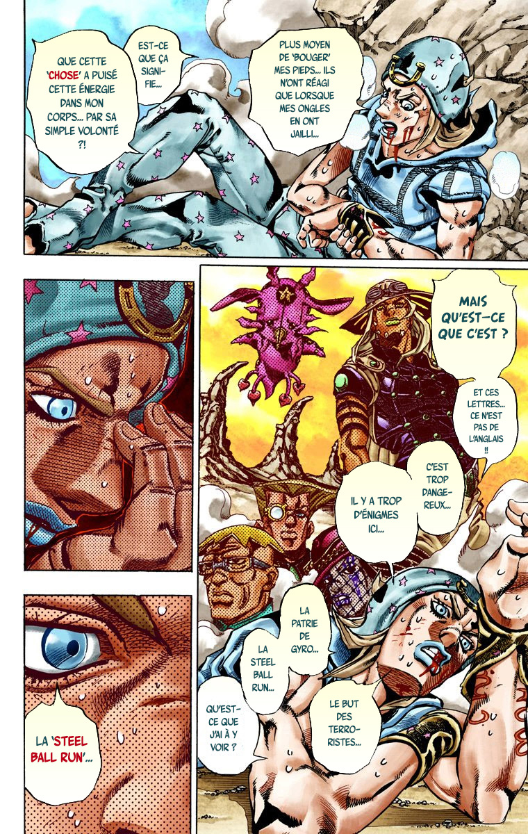 Read JoJo's Bizarre Adventure Part 7 Steel Ball Run Official Colored FR Manga Online