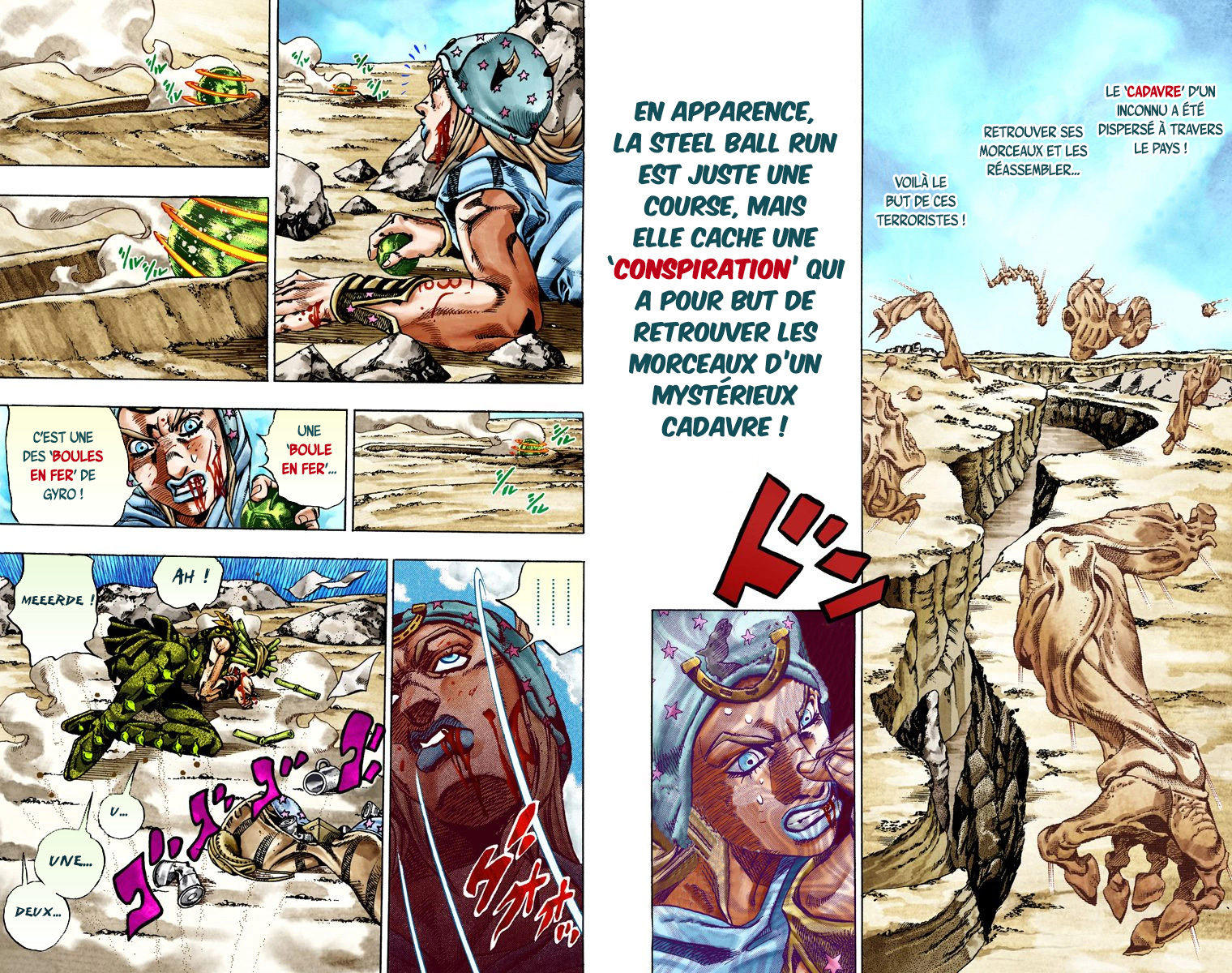 Read JoJo's Bizarre Adventure Part 7 Steel Ball Run Official Colored FR Manga Online