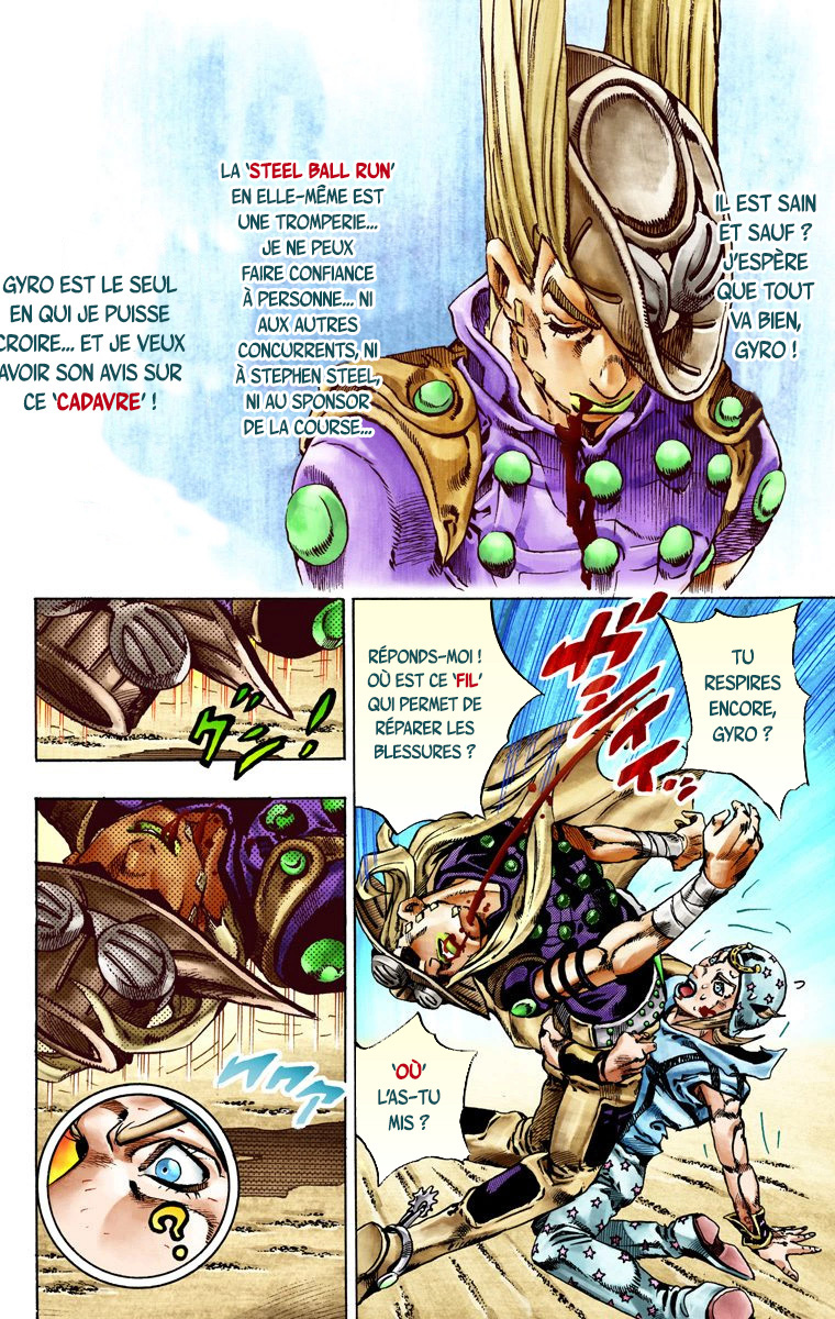 Read JoJo's Bizarre Adventure Part 7 Steel Ball Run Official Colored FR Manga Online