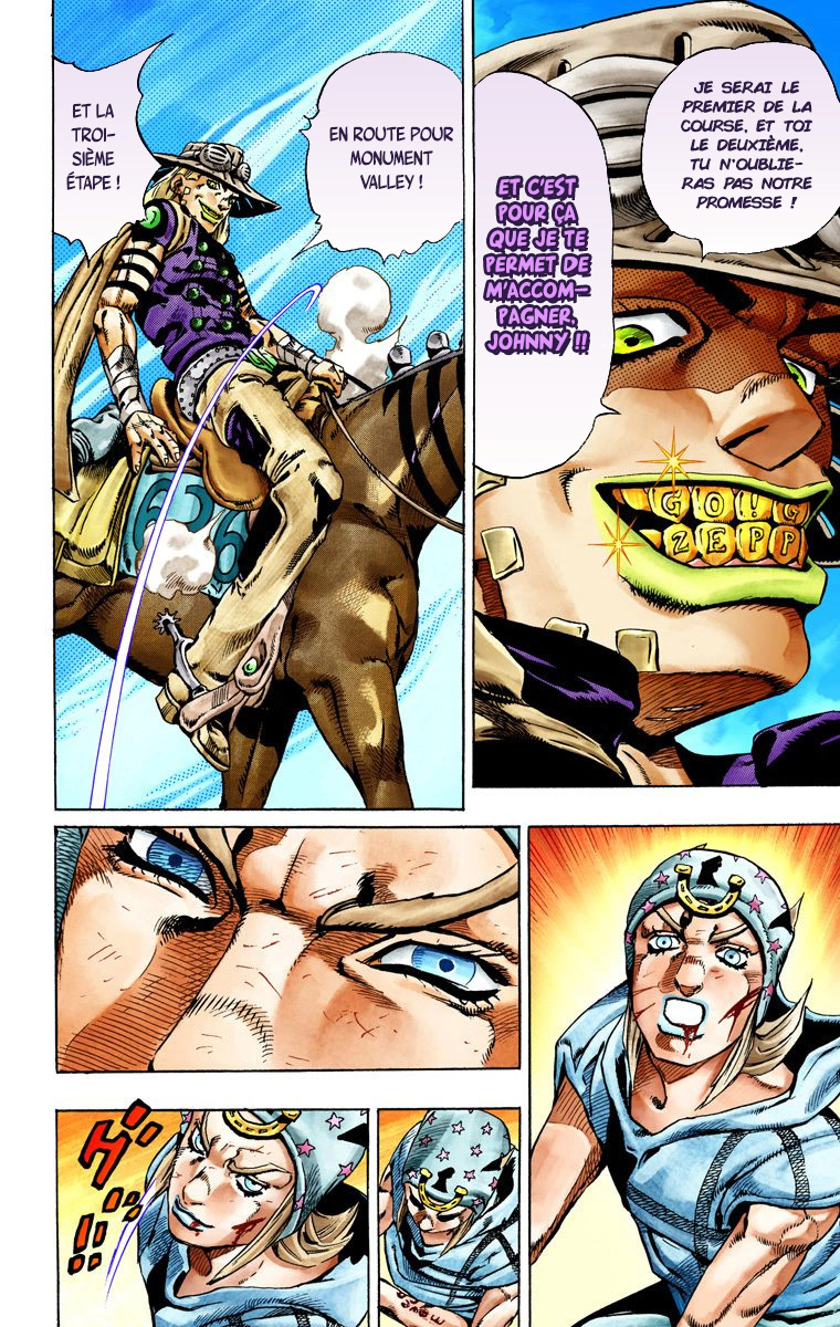 Read JoJo's Bizarre Adventure Part 7 Steel Ball Run Official Colored FR Manga Online