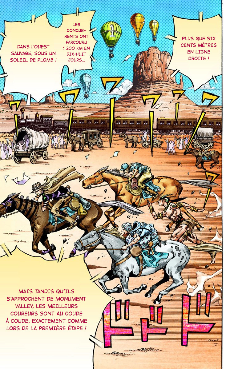Read JoJo's Bizarre Adventure Part 7 Steel Ball Run Official Colored FR Manga Online