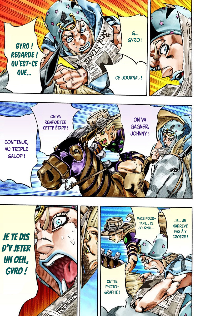 Read JoJo's Bizarre Adventure Part 7 Steel Ball Run Official Colored FR Manga Online