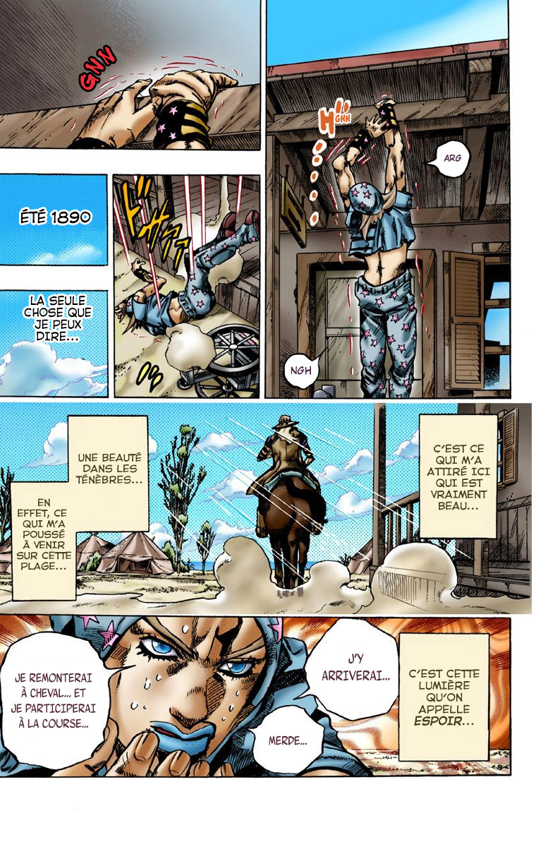 Read JoJo's Bizarre Adventure Part 7 Steel Ball Run Official Colored FR Manga Online