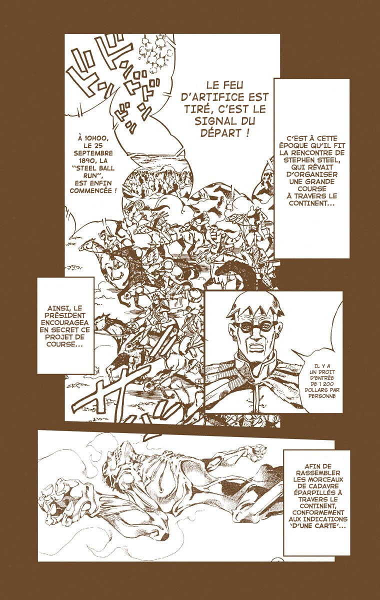 Read JoJo's Bizarre Adventure Part 7 Steel Ball Run Official Colored FR Manga Online
