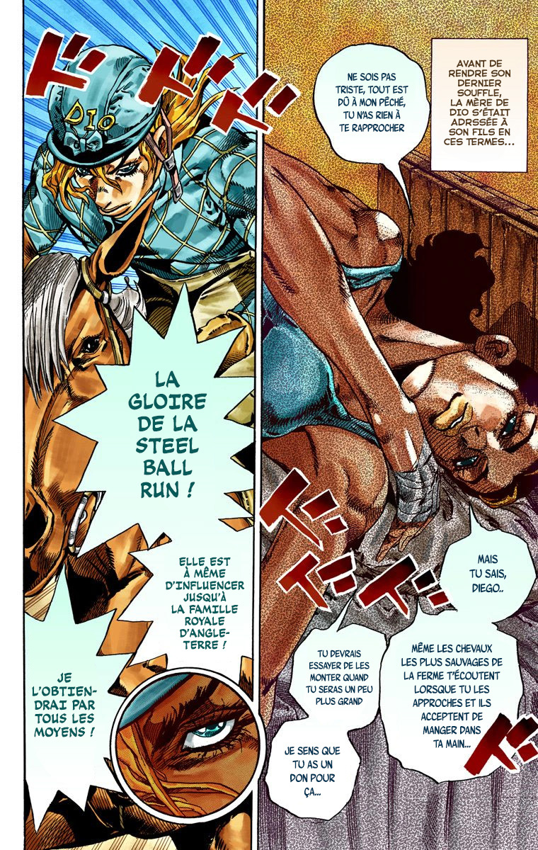 Read JoJo's Bizarre Adventure Part 7 Steel Ball Run Official Colored FR Manga Online