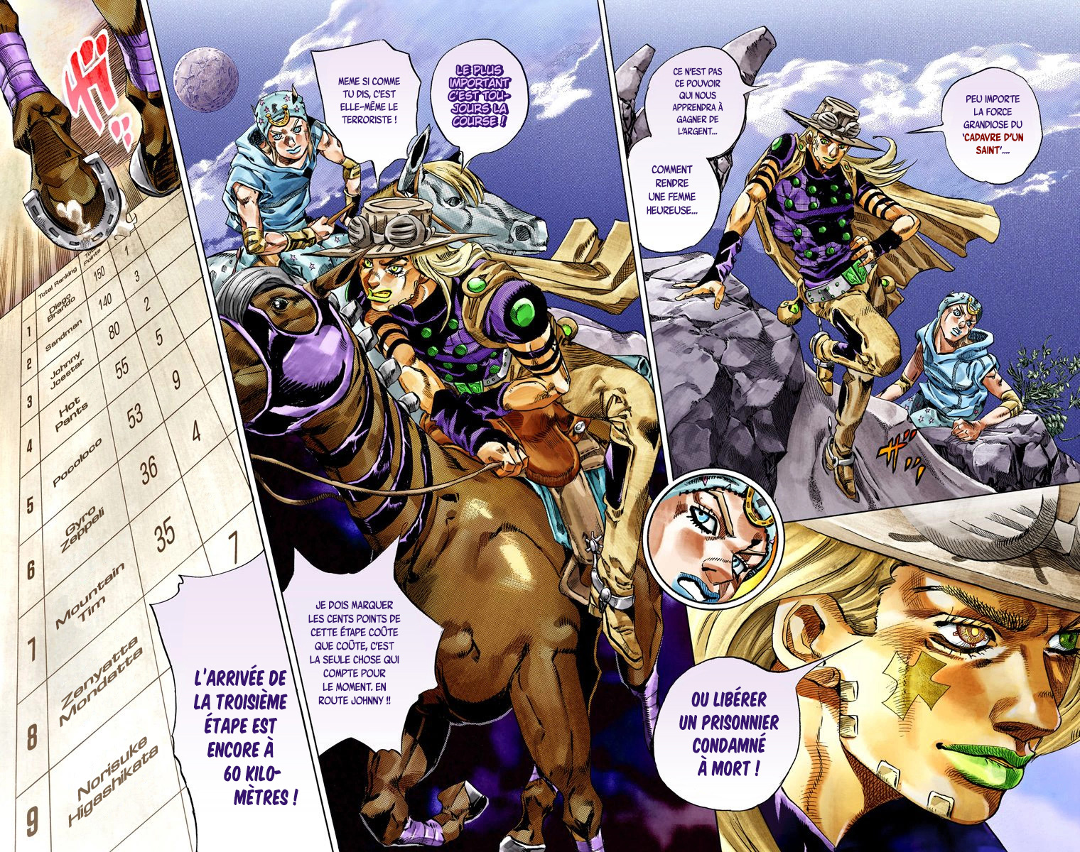 Read JoJo's Bizarre Adventure Part 7 Steel Ball Run Official Colored FR Manga Online