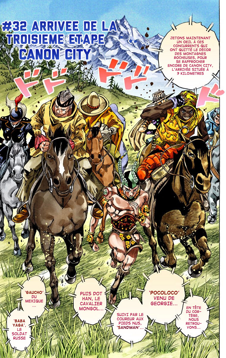 Read JoJo's Bizarre Adventure Part 7 Steel Ball Run Official Colored FR Manga Online