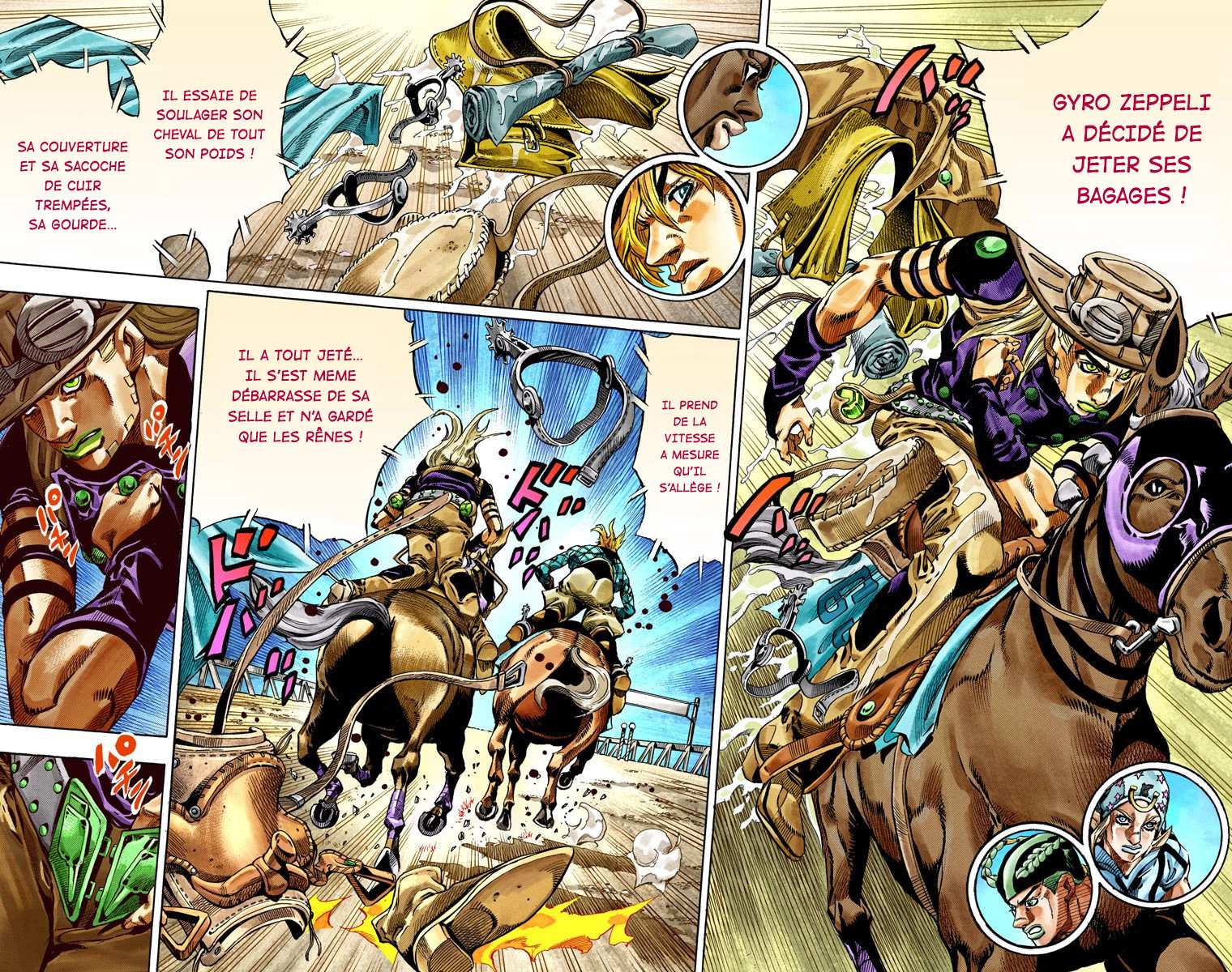 Read JoJo's Bizarre Adventure Part 7 Steel Ball Run Official Colored FR Manga Online
