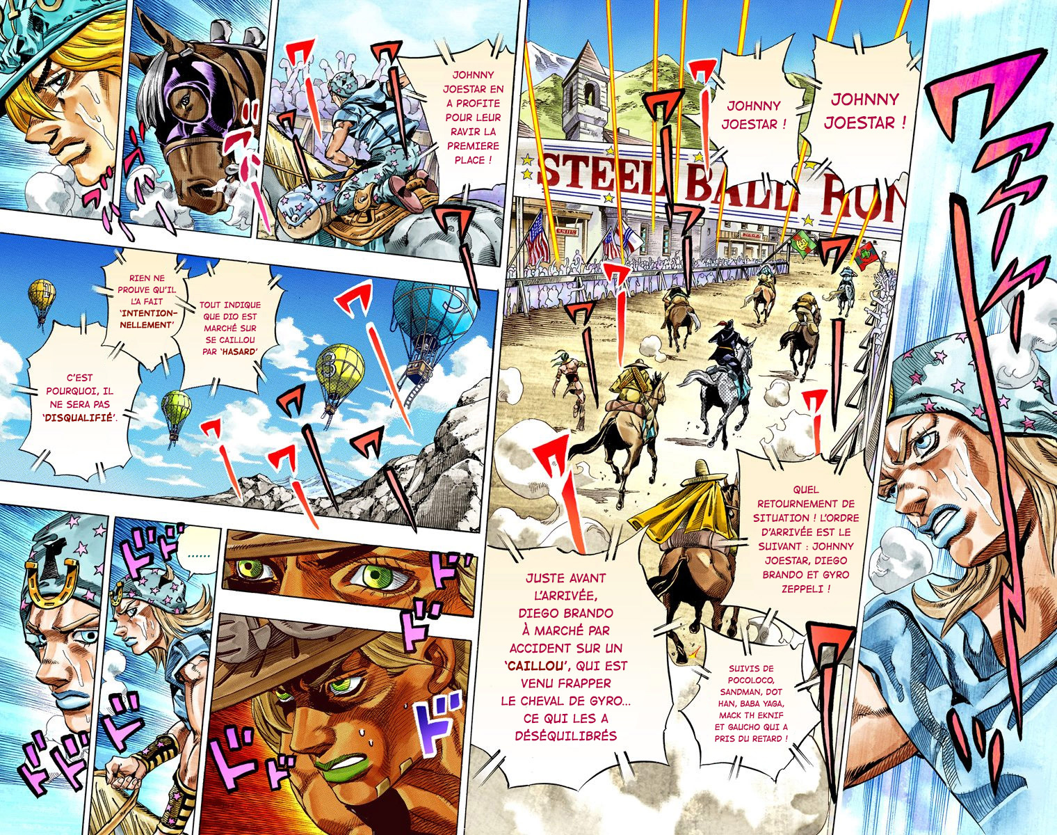 Read JoJo's Bizarre Adventure Part 7 Steel Ball Run Official Colored FR Manga Online