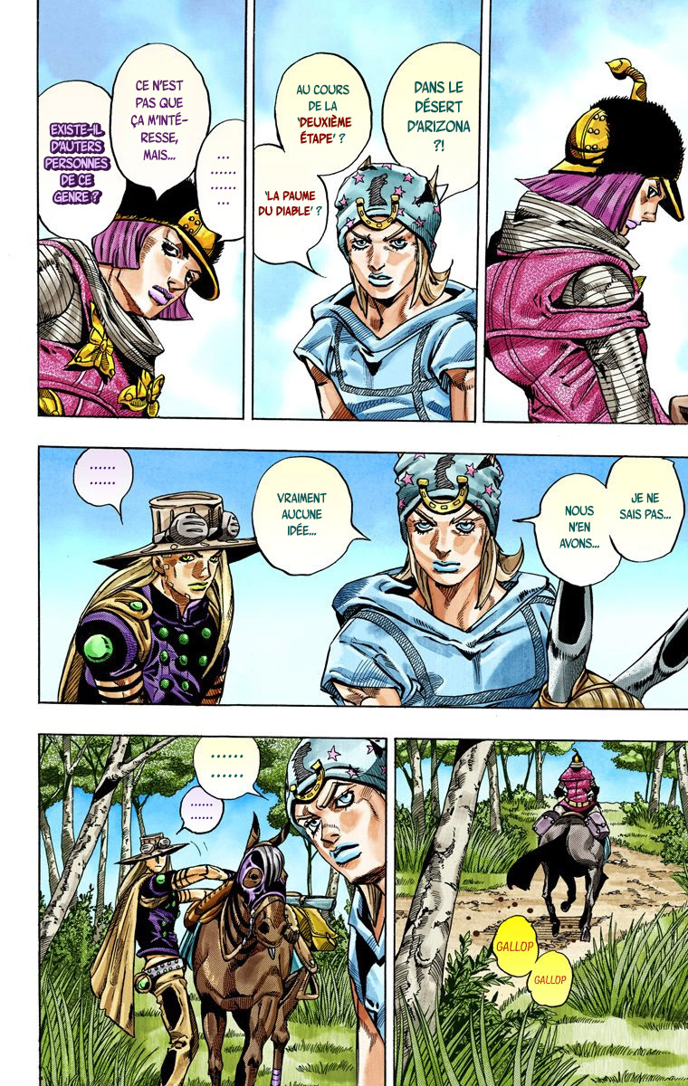Read JoJo's Bizarre Adventure Part 7 Steel Ball Run Official Colored FR Manga Online