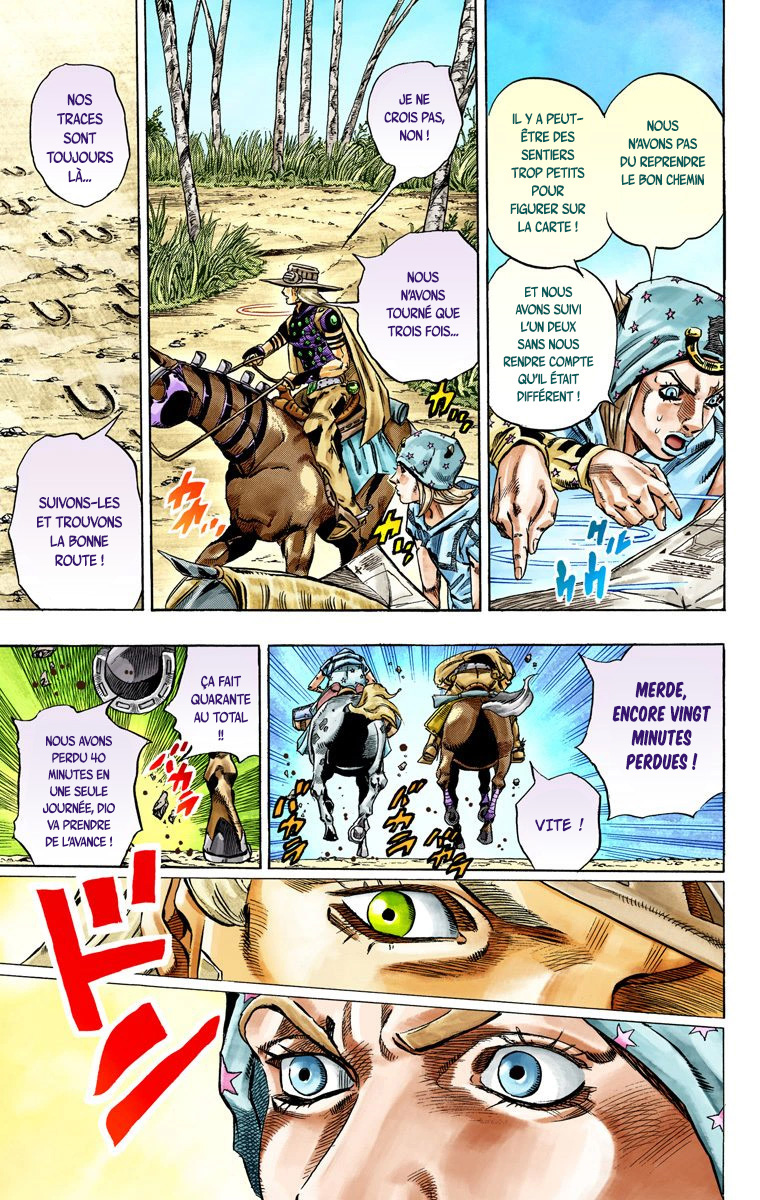 Read JoJo's Bizarre Adventure Part 7 Steel Ball Run Official Colored FR Manga Online