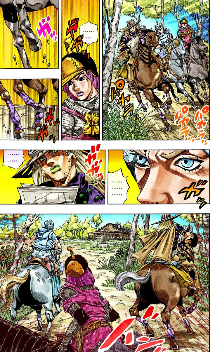 Read JoJo's Bizarre Adventure Part 7 Steel Ball Run Official Colored FR Manga Online