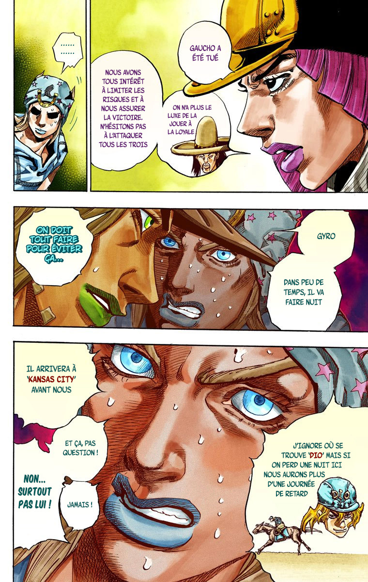 Read JoJo's Bizarre Adventure Part 7 Steel Ball Run Official Colored FR Manga Online