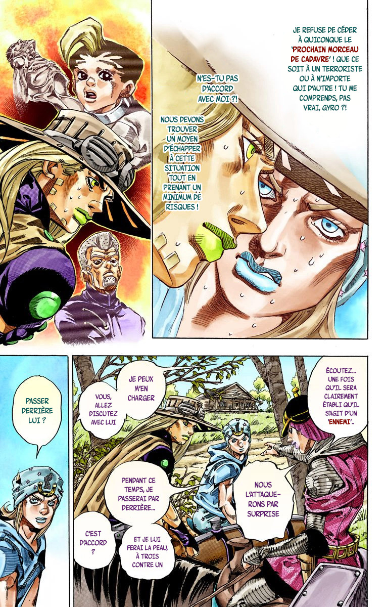 Read JoJo's Bizarre Adventure Part 7 Steel Ball Run Official Colored FR Manga Online