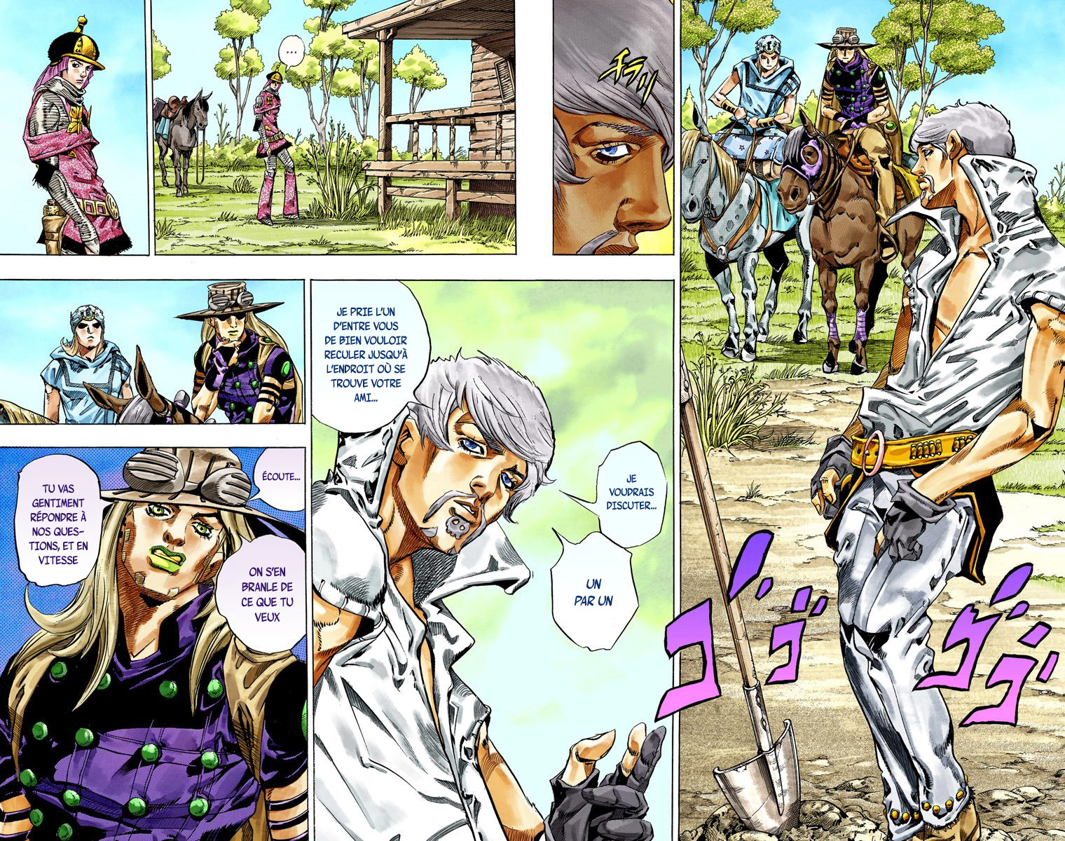 Read JoJo's Bizarre Adventure Part 7 Steel Ball Run Official Colored FR Manga Online