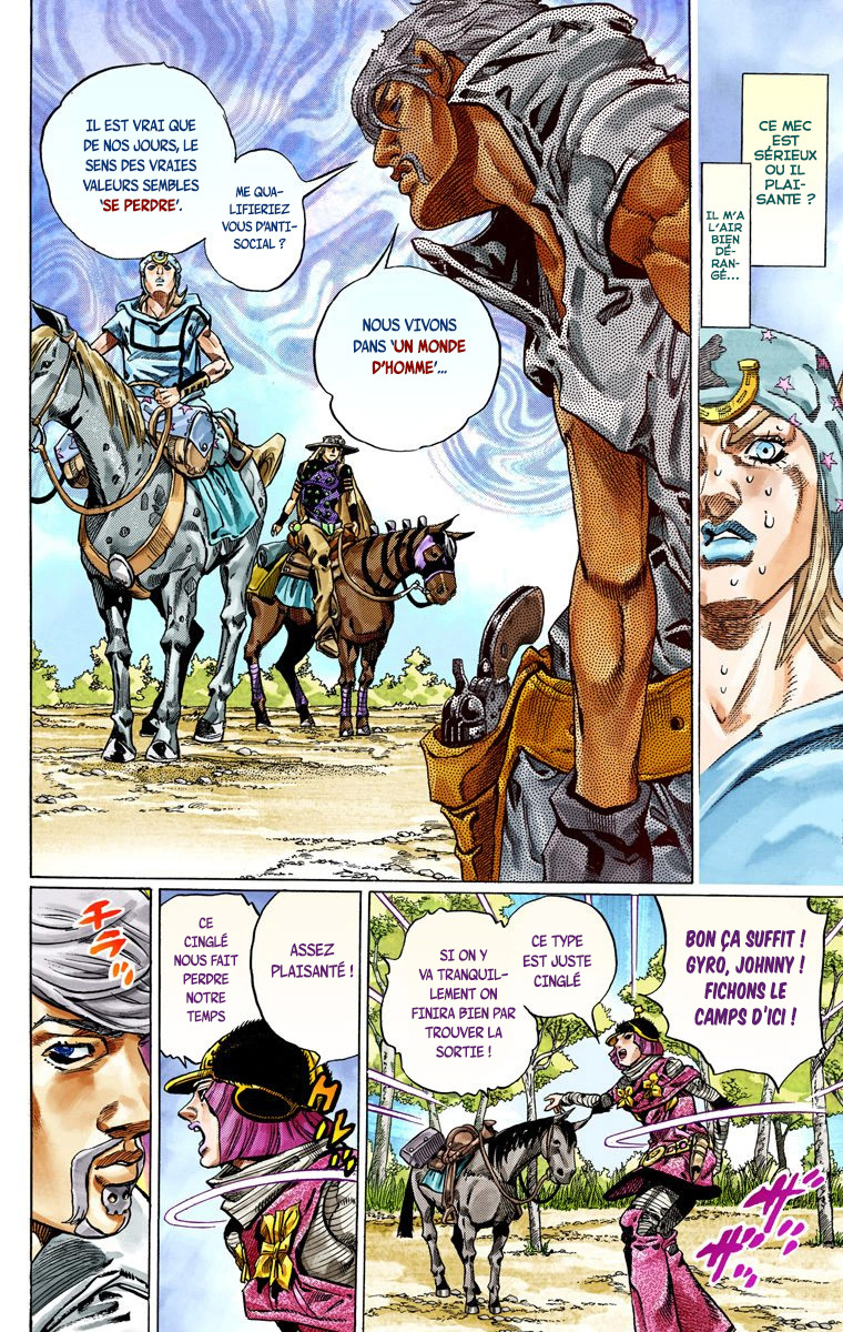 Read JoJo's Bizarre Adventure Part 7 Steel Ball Run Official Colored FR Manga Online