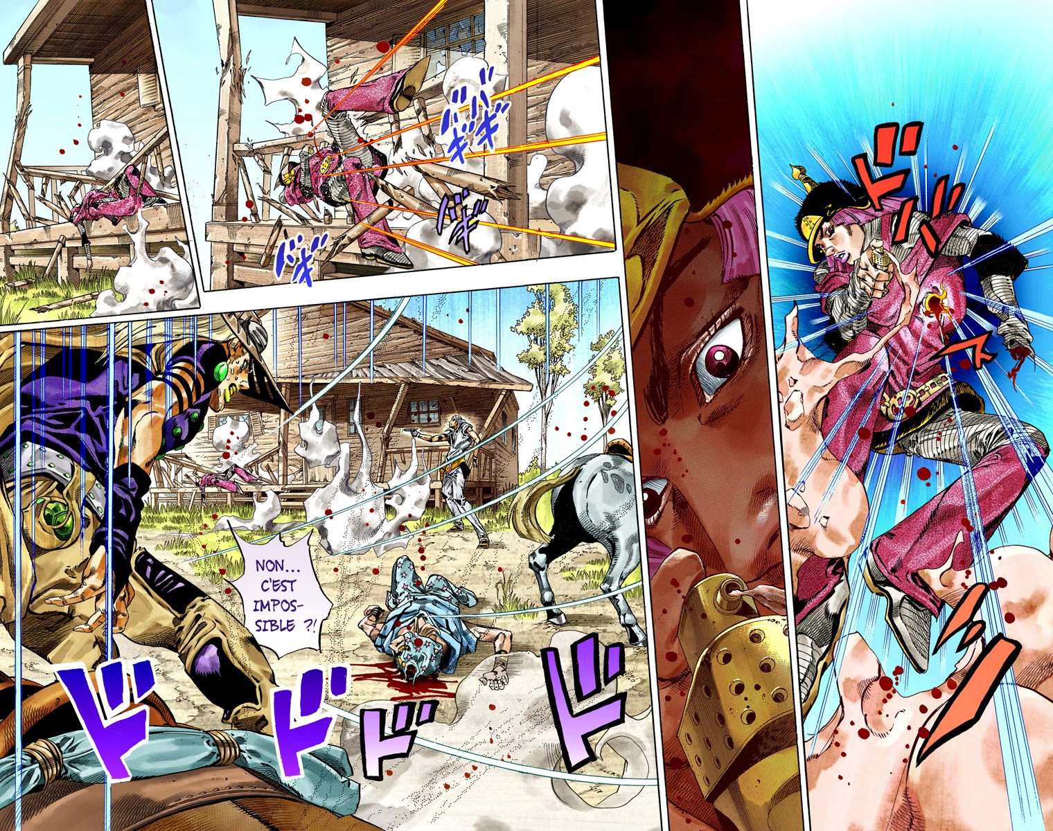 Read JoJo's Bizarre Adventure Part 7 Steel Ball Run Official Colored FR Manga Online