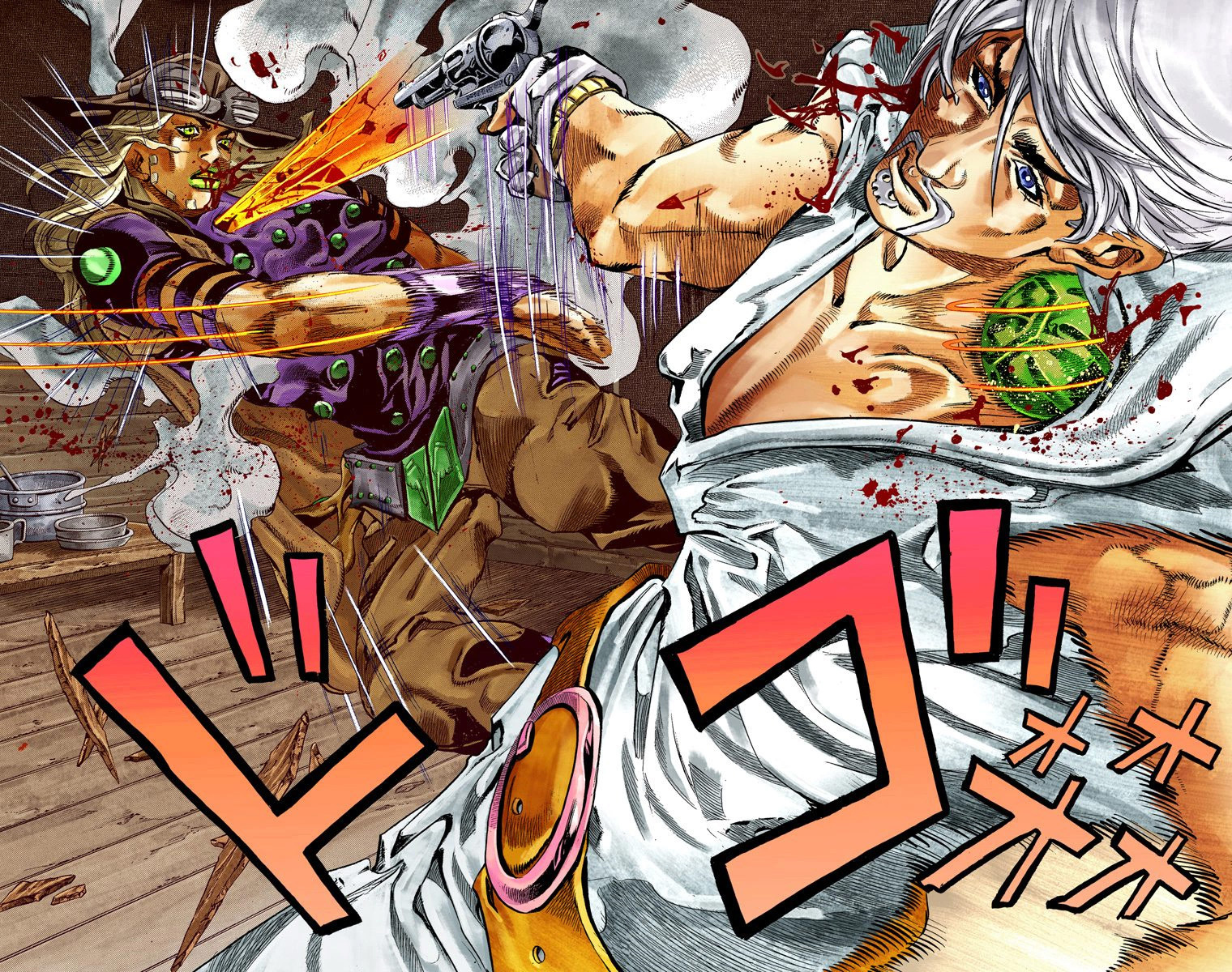 Read JoJo's Bizarre Adventure Part 7 Steel Ball Run Official Colored FR Manga Online