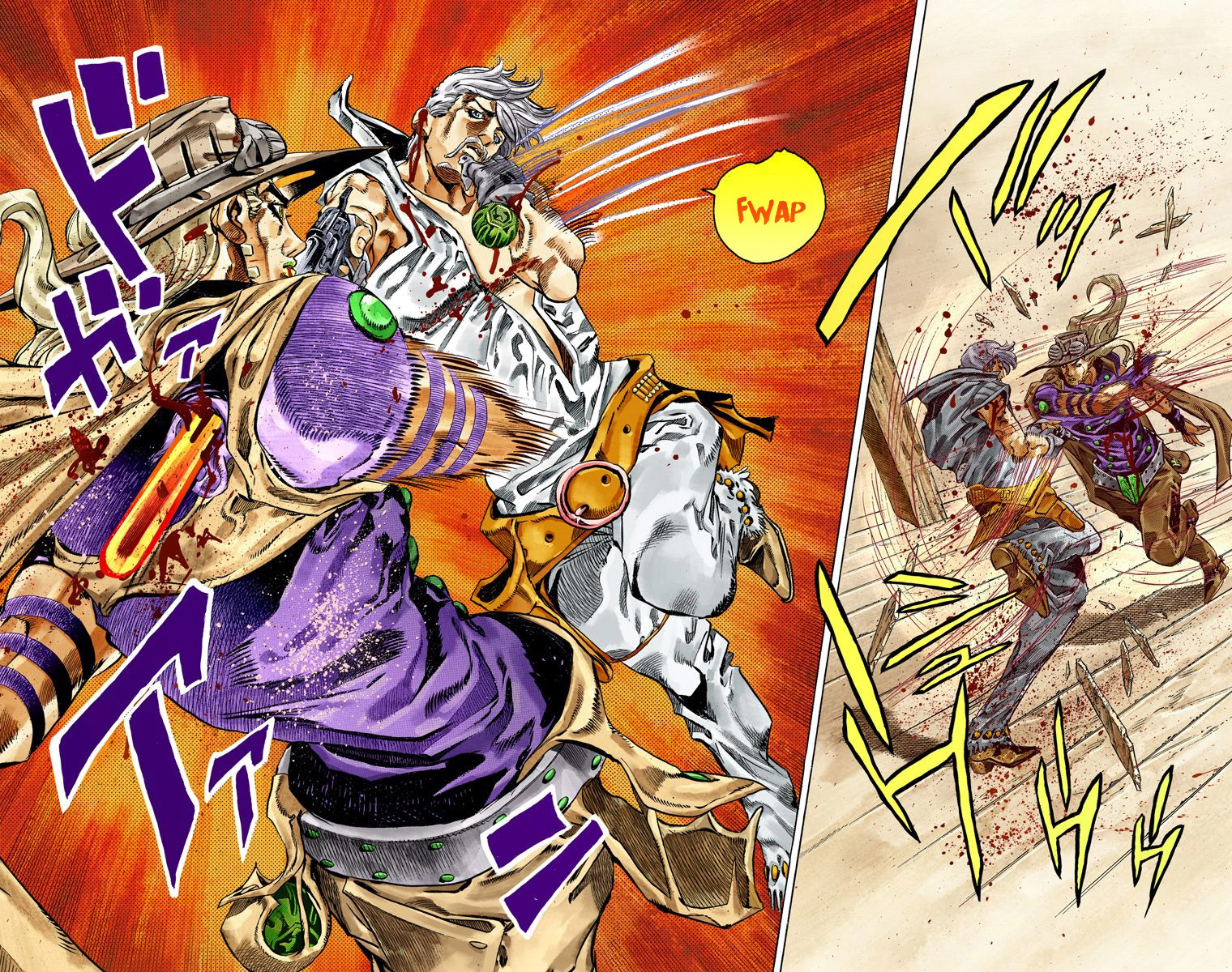 Read JoJo's Bizarre Adventure Part 7 Steel Ball Run Official Colored FR Manga Online