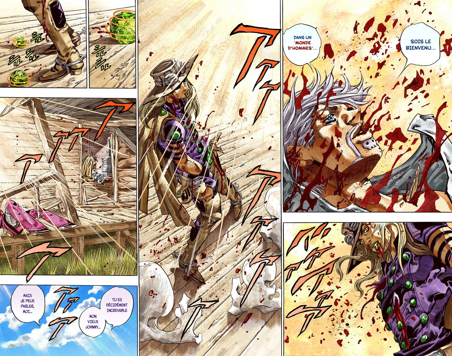 Read JoJo's Bizarre Adventure Part 7 Steel Ball Run Official Colored FR Manga Online