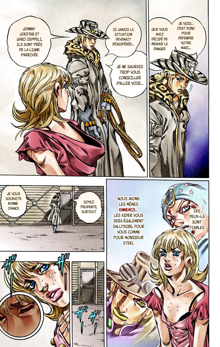 Read JoJo's Bizarre Adventure Part 7 Steel Ball Run Official Colored FR Manga Online