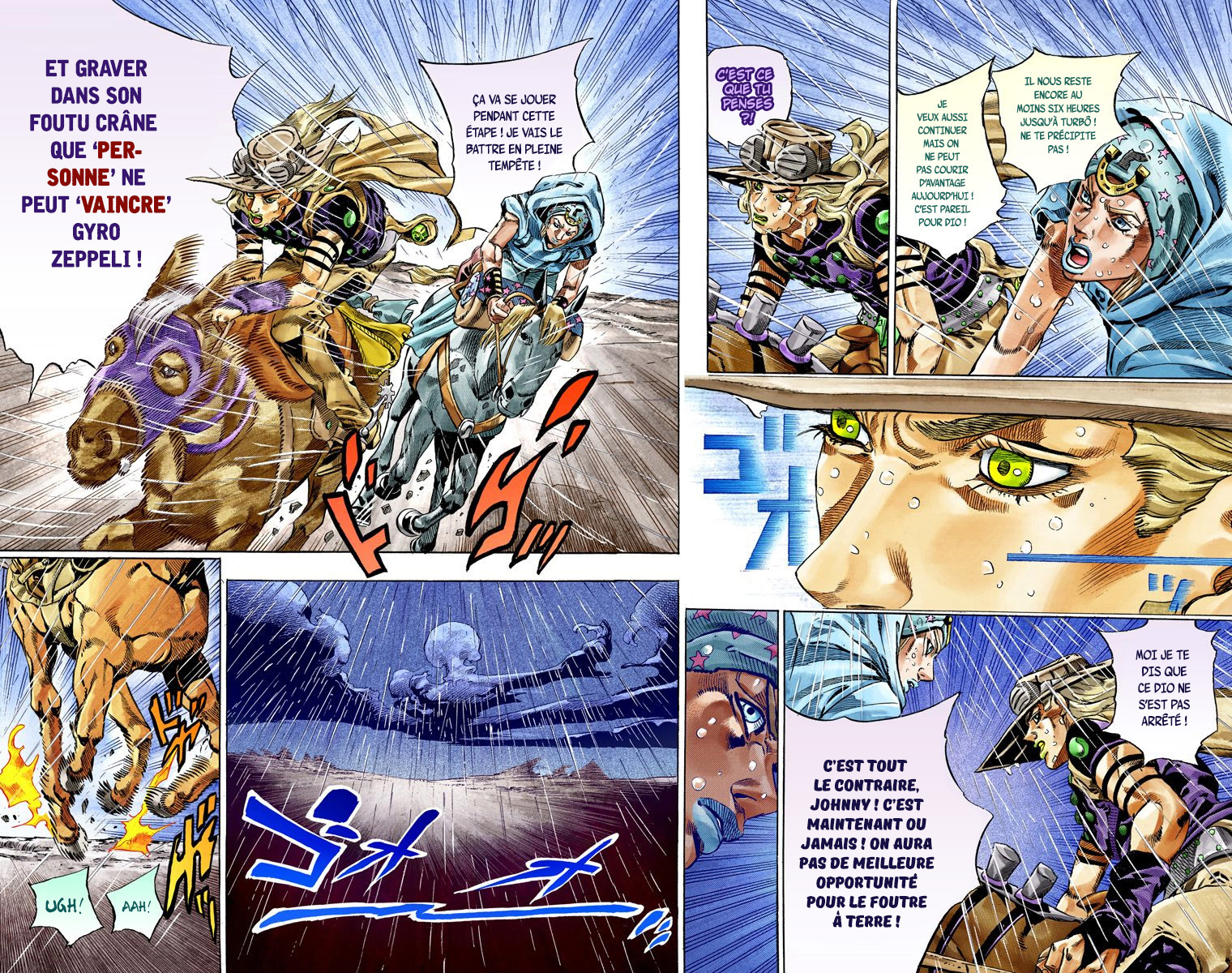 Read JoJo's Bizarre Adventure Part 7 Steel Ball Run Official Colored FR Manga Online