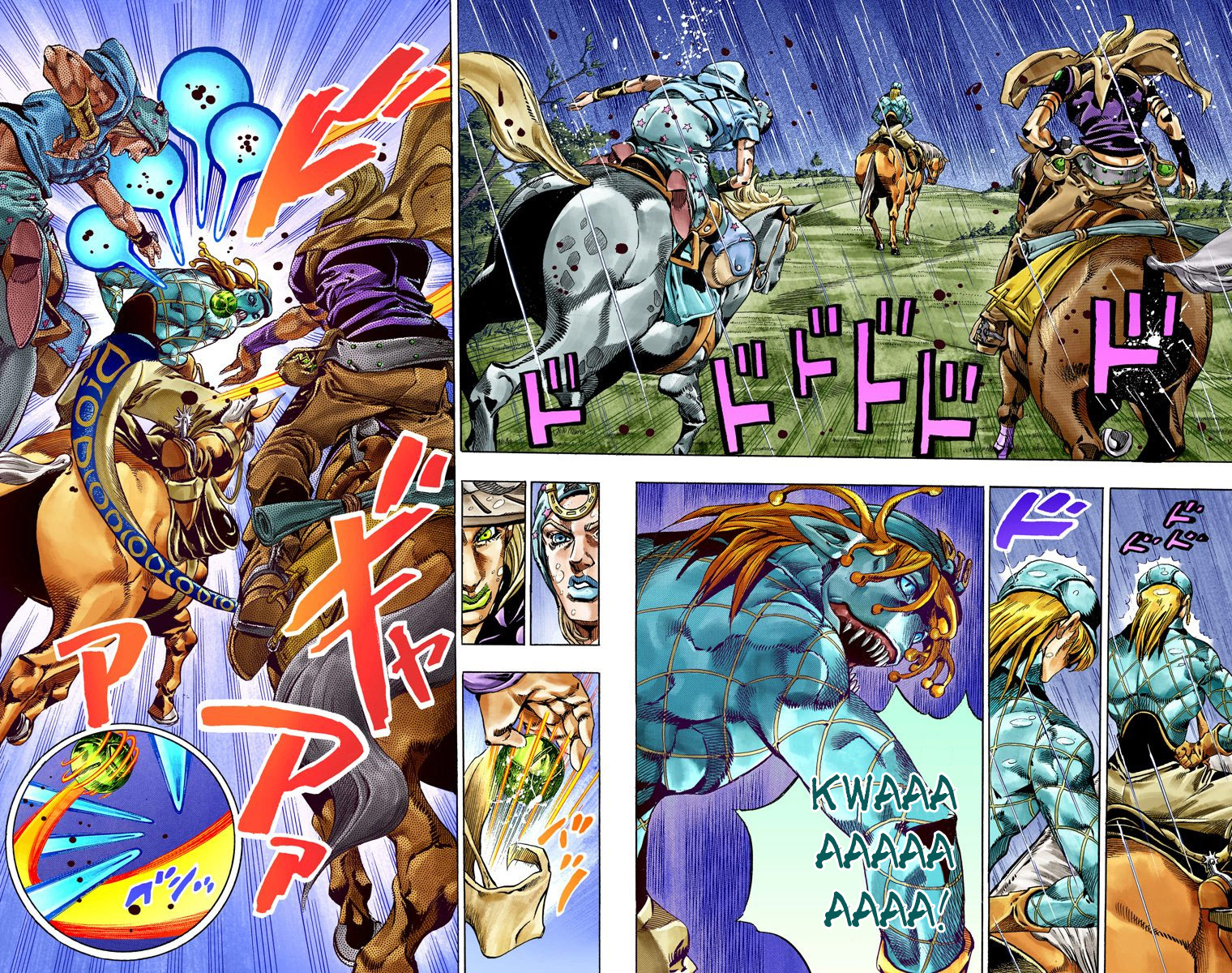 Read JoJo's Bizarre Adventure Part 7 Steel Ball Run Official Colored FR Manga Online