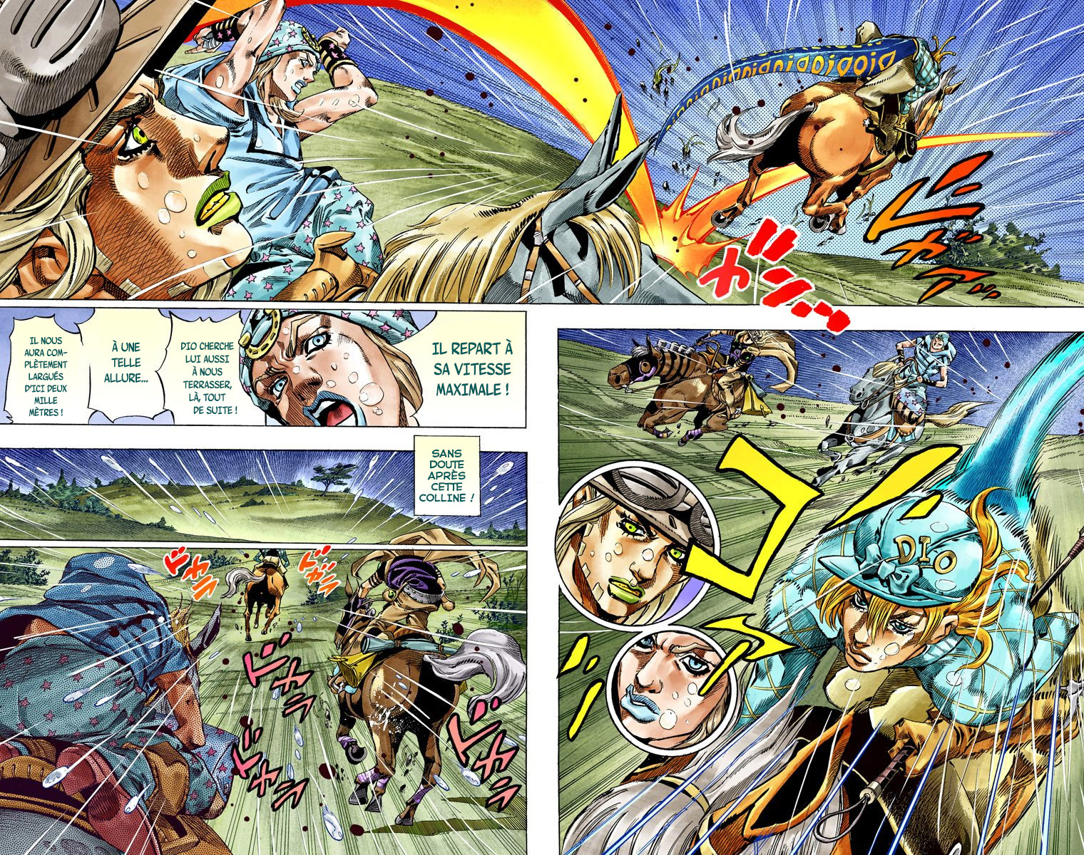 Read JoJo's Bizarre Adventure Part 7 Steel Ball Run Official Colored FR Manga Online