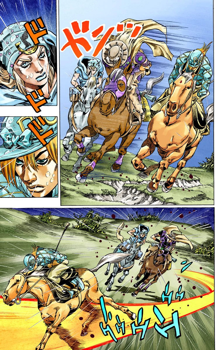 Read JoJo's Bizarre Adventure Part 7 Steel Ball Run Official Colored FR Manga Online