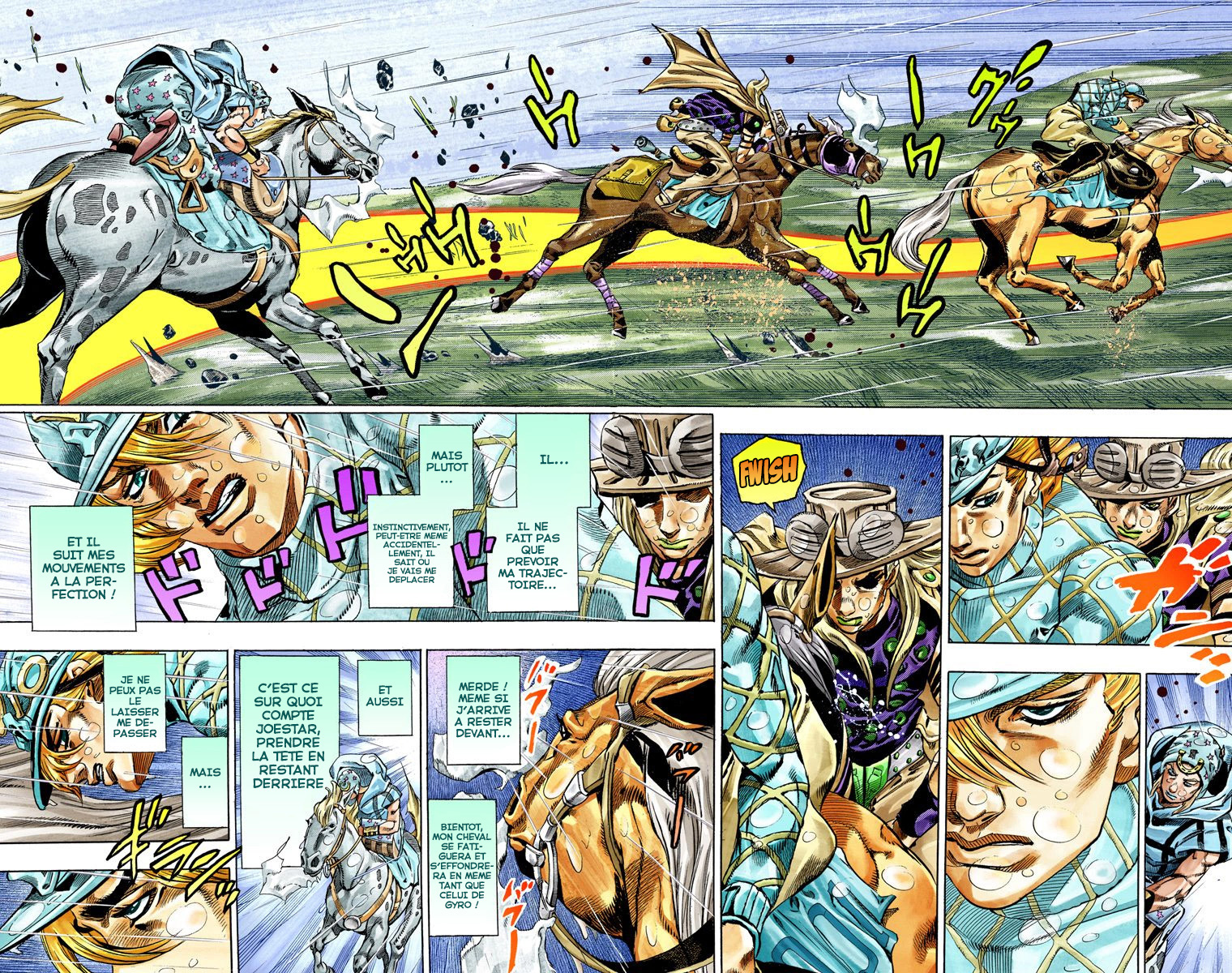 Read JoJo's Bizarre Adventure Part 7 Steel Ball Run Official Colored FR Manga Online
