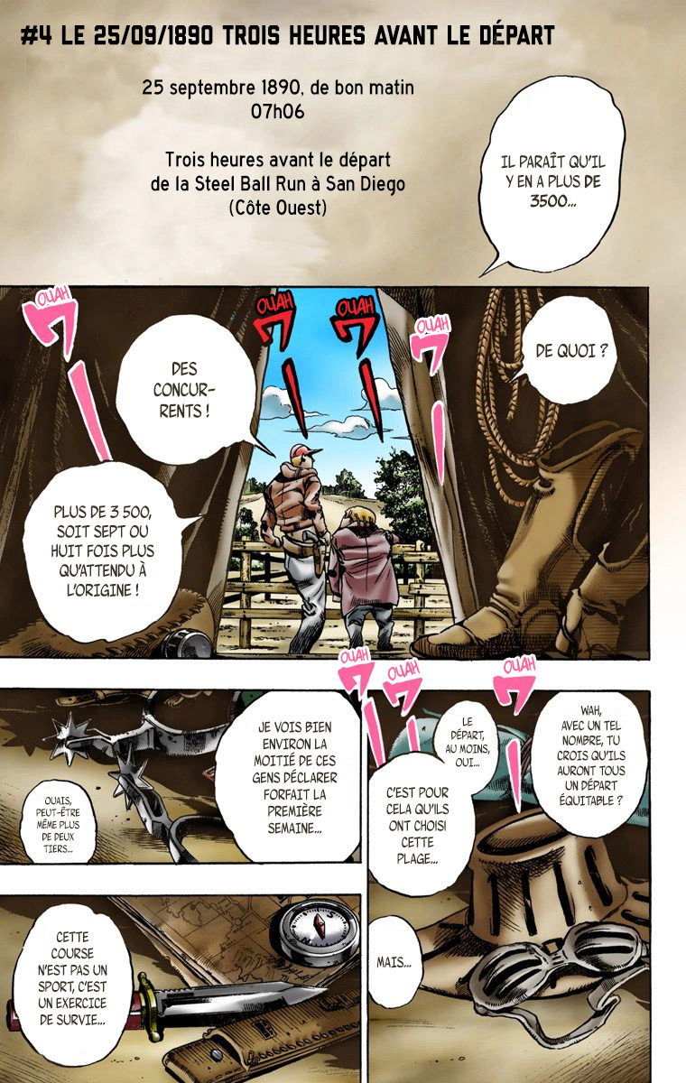Read JoJo's Bizarre Adventure Part 7 Steel Ball Run Official Colored FR Manga Online