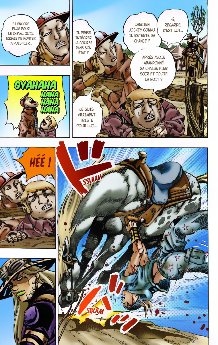 Read JoJo's Bizarre Adventure Part 7 Steel Ball Run Official Colored FR Manga Online