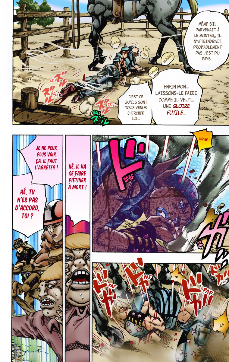 Read JoJo's Bizarre Adventure Part 7 Steel Ball Run Official Colored FR Manga Online