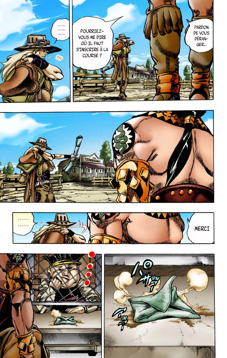 Read JoJo's Bizarre Adventure Part 7 Steel Ball Run Official Colored FR Manga Online