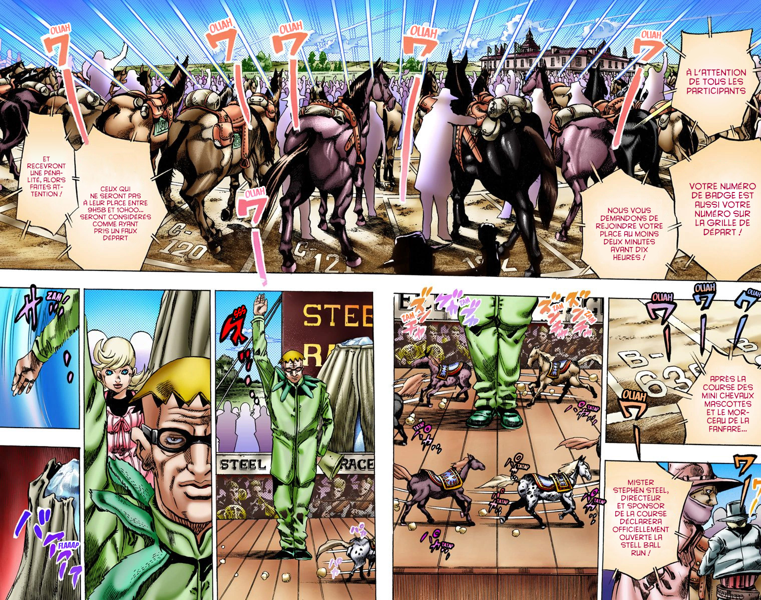Read JoJo's Bizarre Adventure Part 7 Steel Ball Run Official Colored FR Manga Online