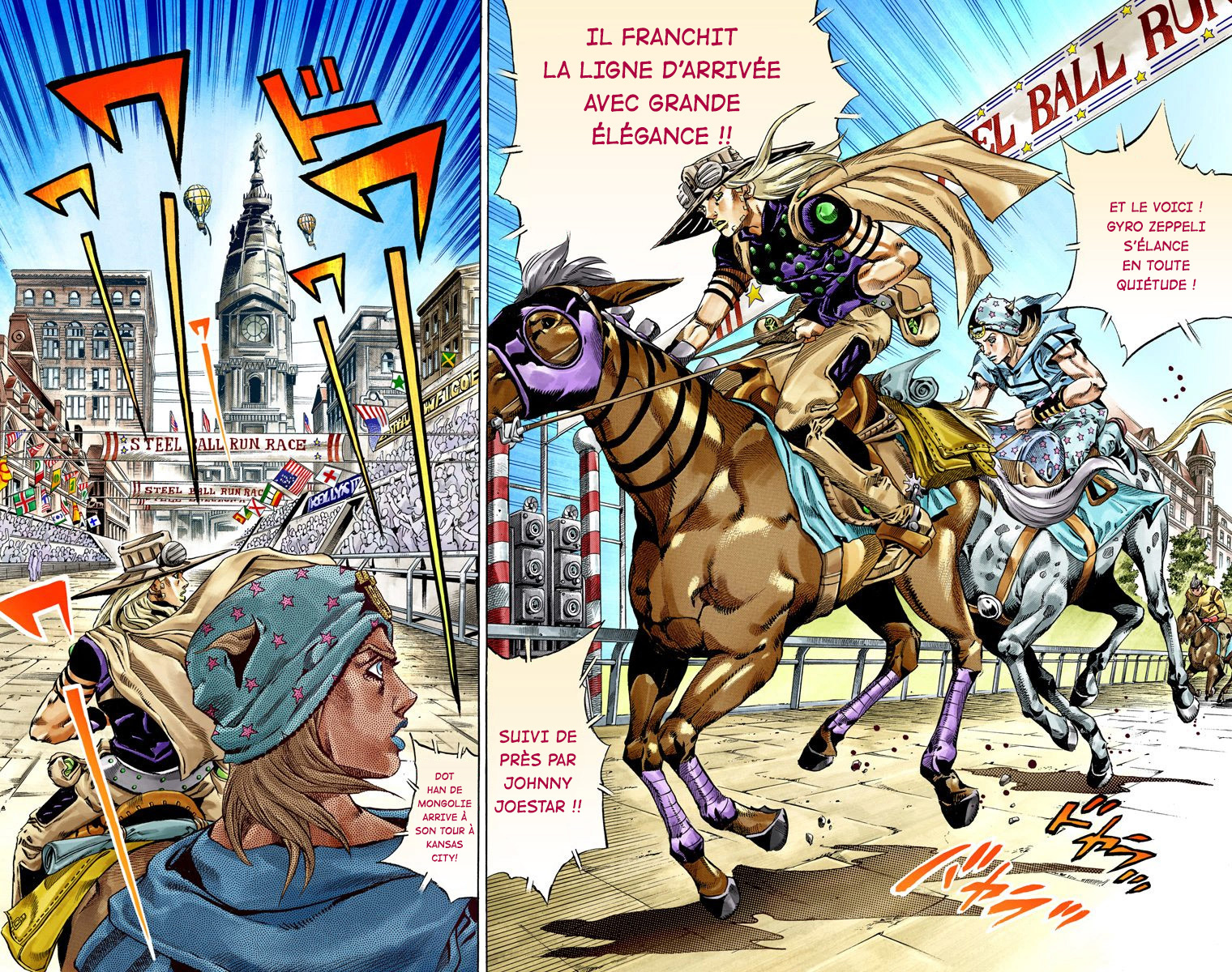 Read JoJo's Bizarre Adventure Part 7 Steel Ball Run Official Colored FR Manga Online