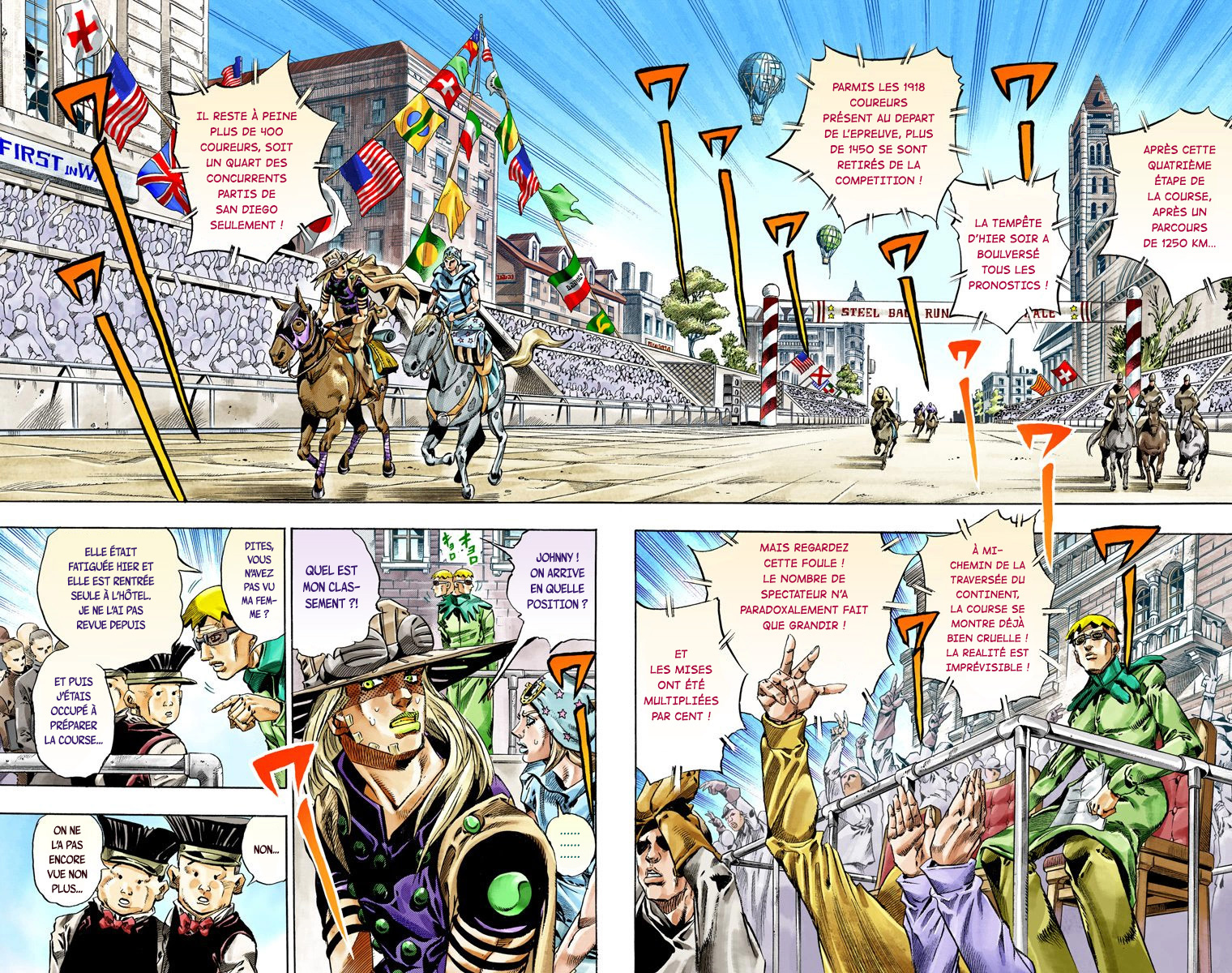 Read JoJo's Bizarre Adventure Part 7 Steel Ball Run Official Colored FR Manga Online