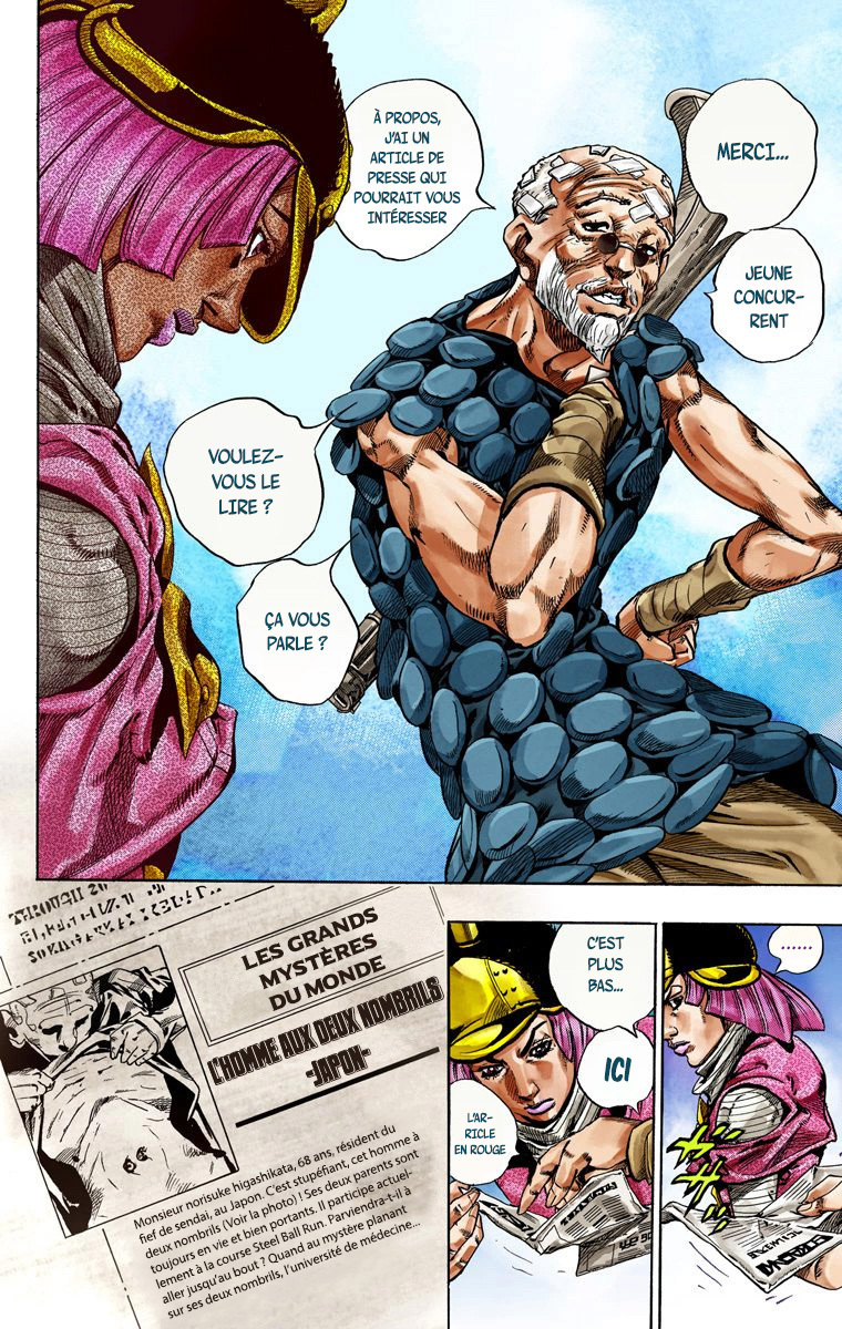 Read JoJo's Bizarre Adventure Part 7 Steel Ball Run Official Colored FR Manga Online