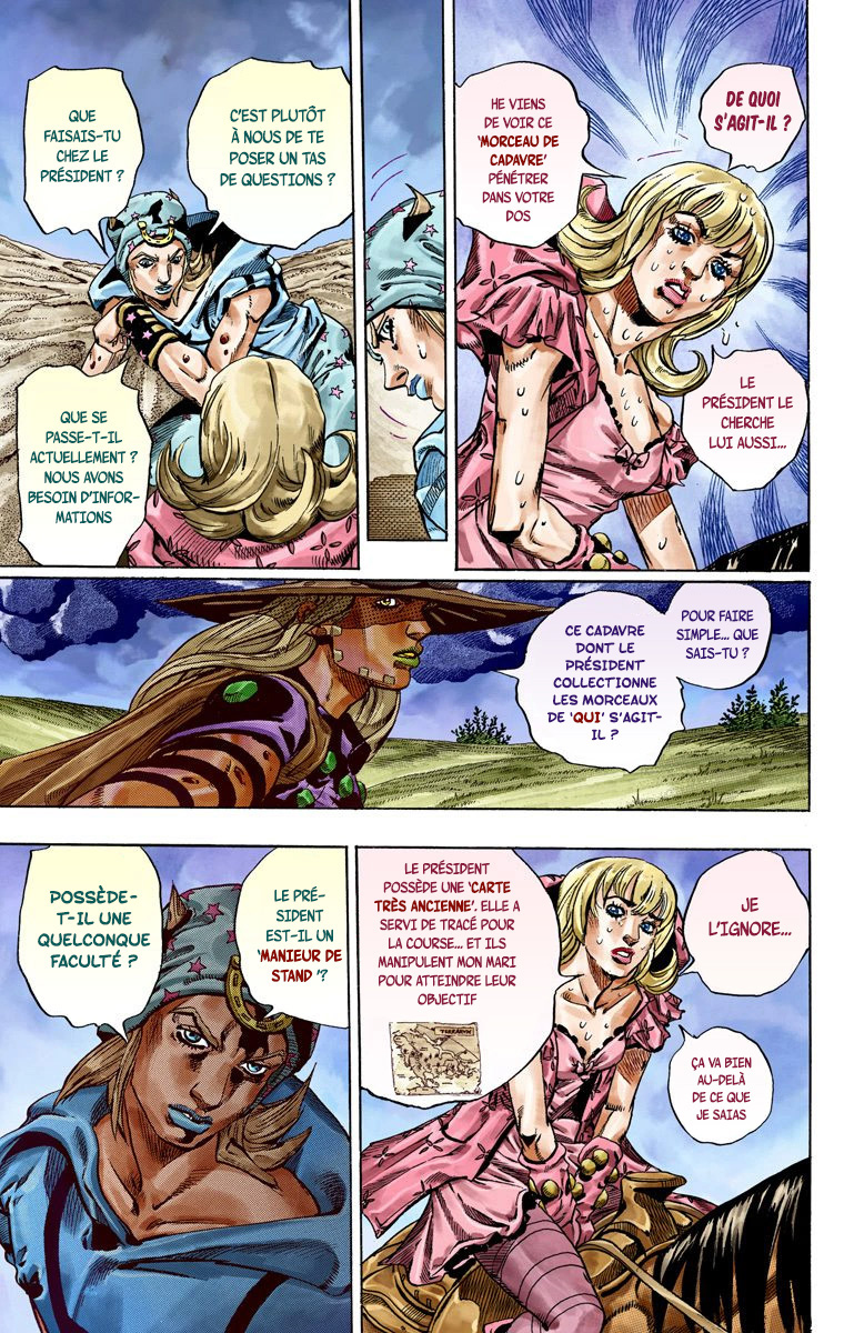 Read JoJo's Bizarre Adventure Part 7 Steel Ball Run Official Colored FR Manga Online