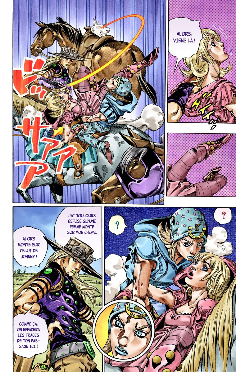 Read JoJo's Bizarre Adventure Part 7 Steel Ball Run Official Colored FR Manga Online