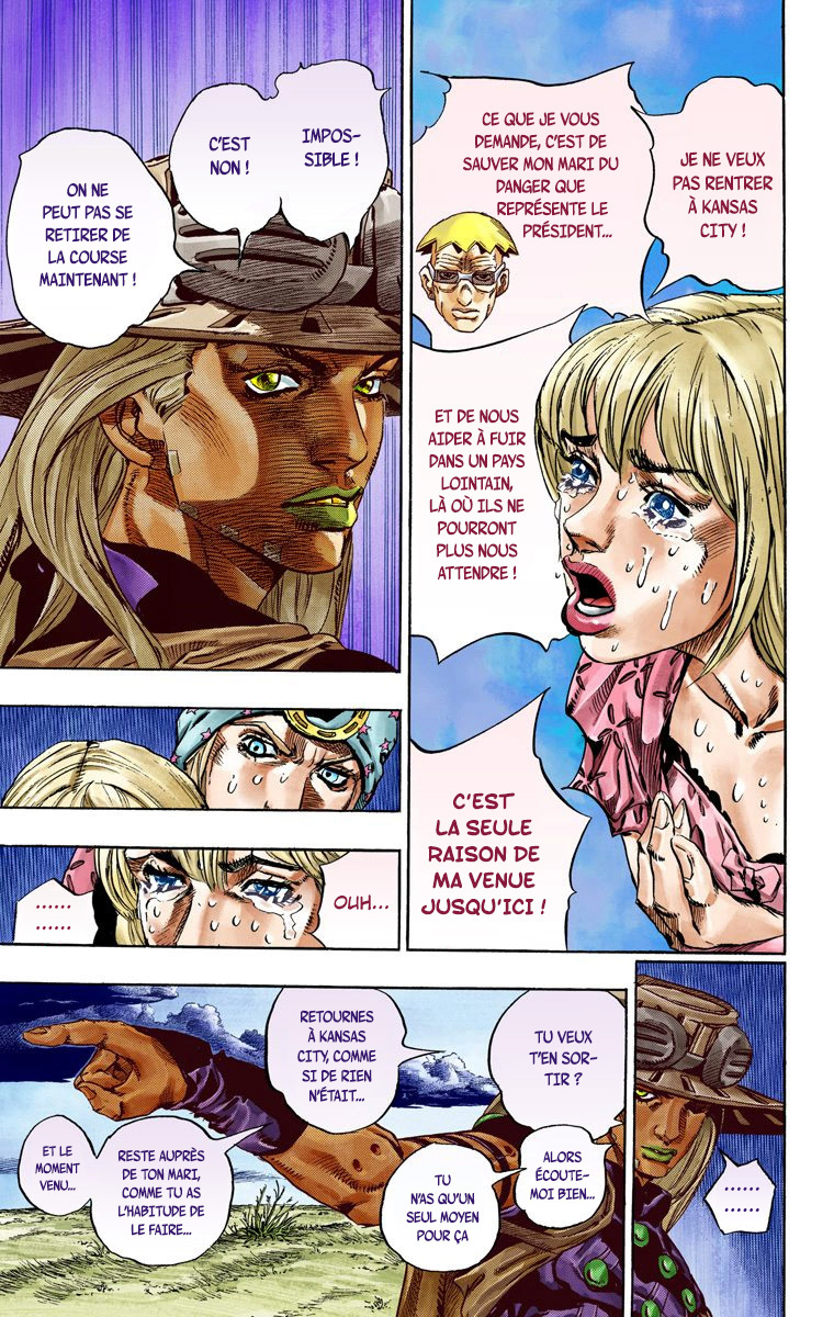 Read JoJo's Bizarre Adventure Part 7 Steel Ball Run Official Colored FR Manga Online