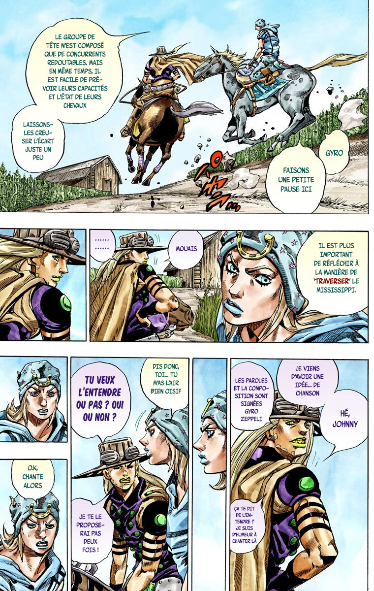Read JoJo's Bizarre Adventure Part 7 Steel Ball Run Official Colored FR Manga Online