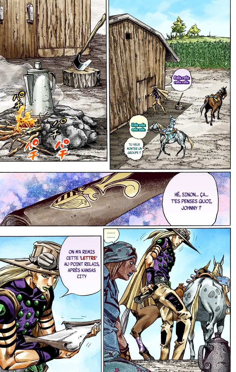 Read JoJo's Bizarre Adventure Part 7 Steel Ball Run Official Colored FR Manga Online