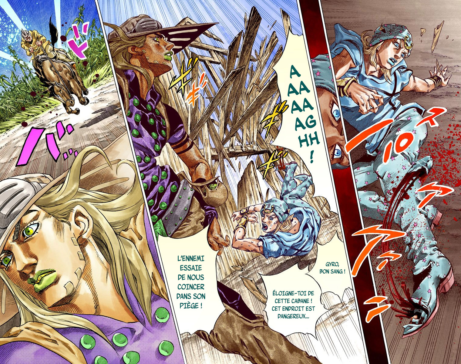 Read JoJo's Bizarre Adventure Part 7 Steel Ball Run Official Colored FR Manga Online