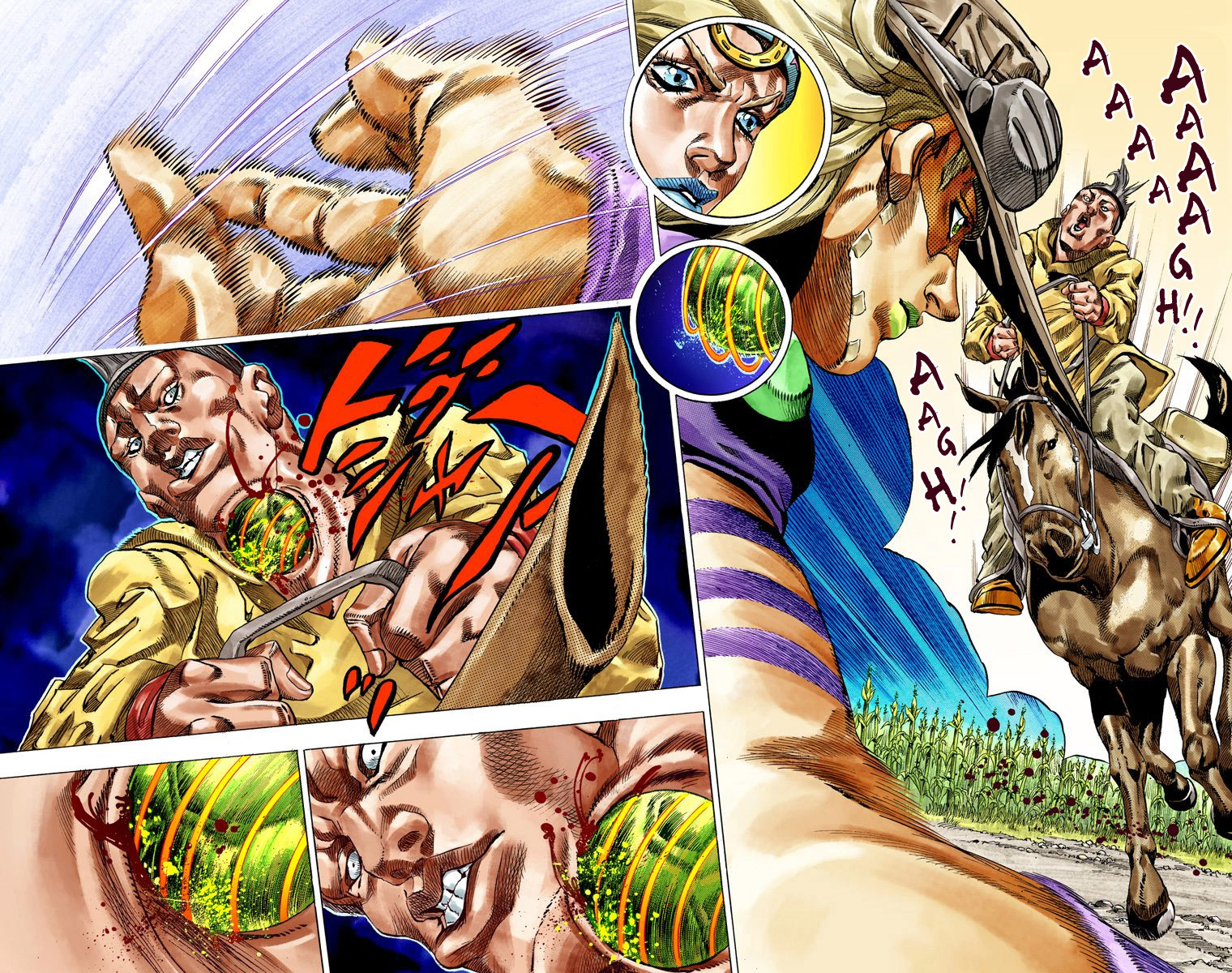 Read JoJo's Bizarre Adventure Part 7 Steel Ball Run Official Colored FR Manga Online