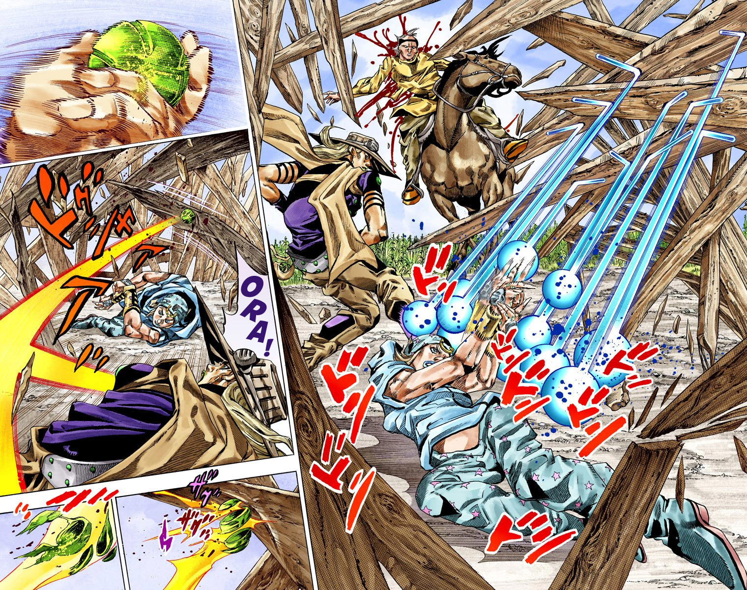 Read JoJo's Bizarre Adventure Part 7 Steel Ball Run Official Colored FR Manga Online