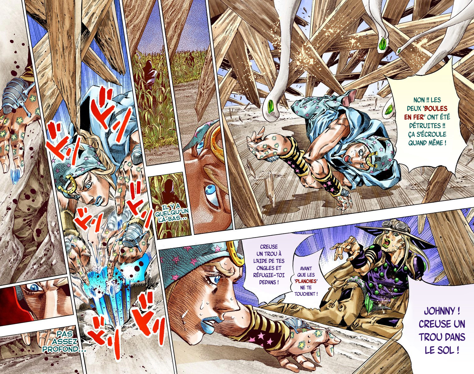 Read JoJo's Bizarre Adventure Part 7 Steel Ball Run Official Colored FR Manga Online